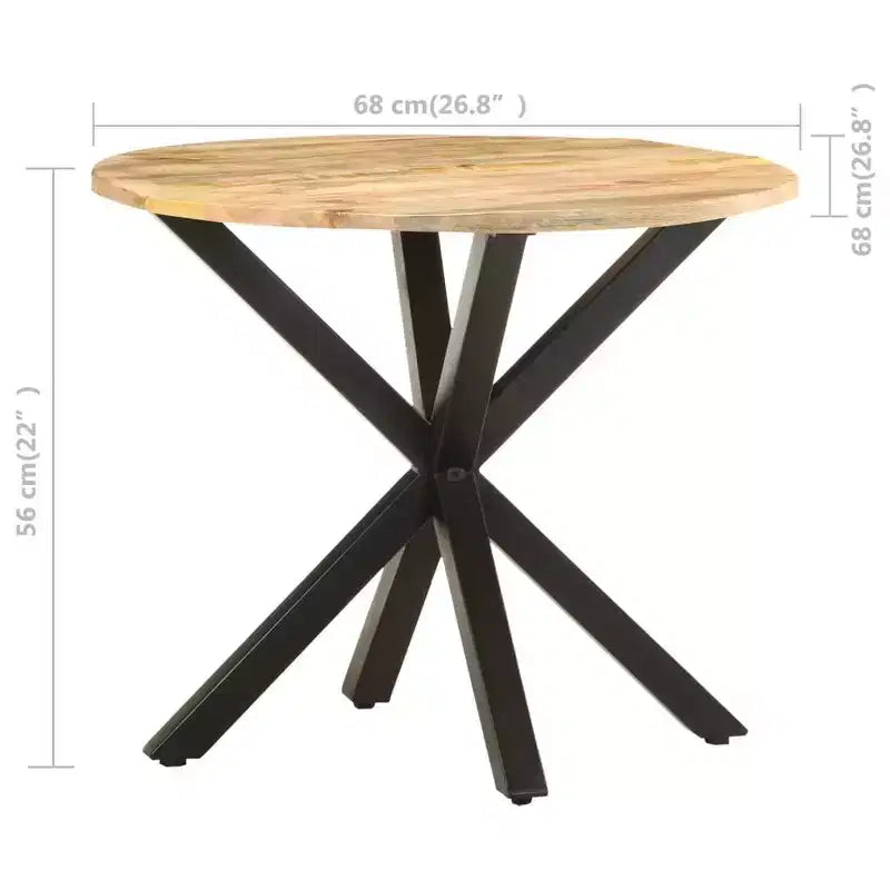 vidaXL Table d'appoint Ronde Table de Salon Table Basse en Bois Massif
