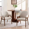 Christopher Knight Home Kyungsoo Modern Rubberwood Upholstered Dining Chairs with Armrests