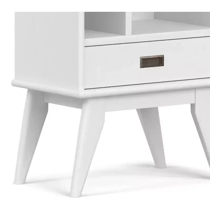 Bibliothèque et meuble de rangement moderne du milieu du siècle en BOIS MASSIF Tierney, 64 po x 22 po