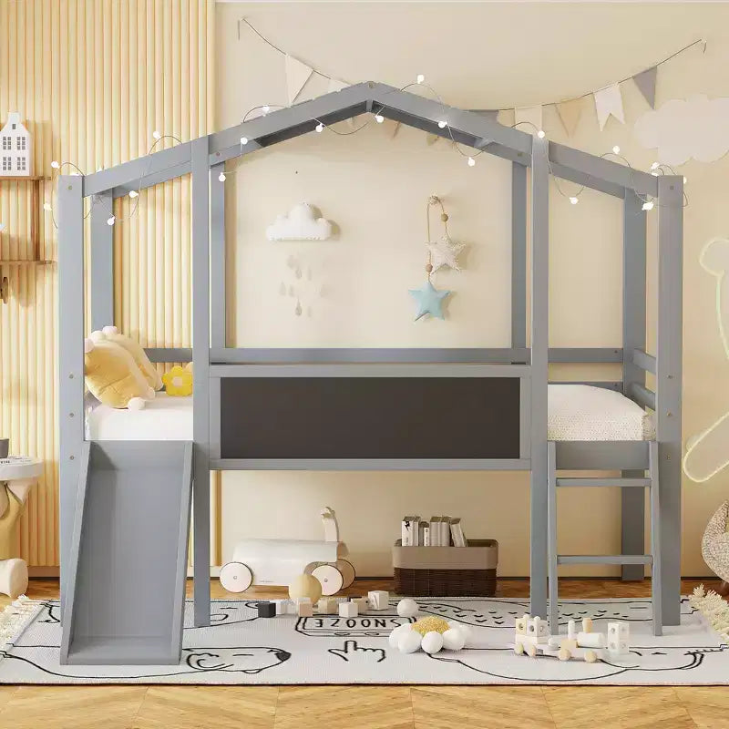 Lit superposé Bellemave avec étagères de rangement et tiroirs, lits superposés en métal avec panneau perforé, sans bruit pour enfants, adolescents et adultes