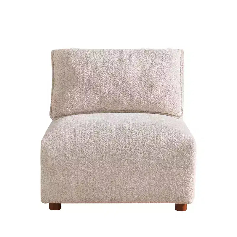 Canapé d'angle moderne en bouclette Christopher Knight Home Floria 126 po à 5 places avec pouf