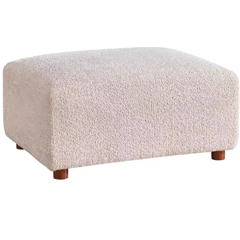 Canapé d'angle moderne en bouclette Christopher Knight Home Floria 126 po à 5 places avec pouf