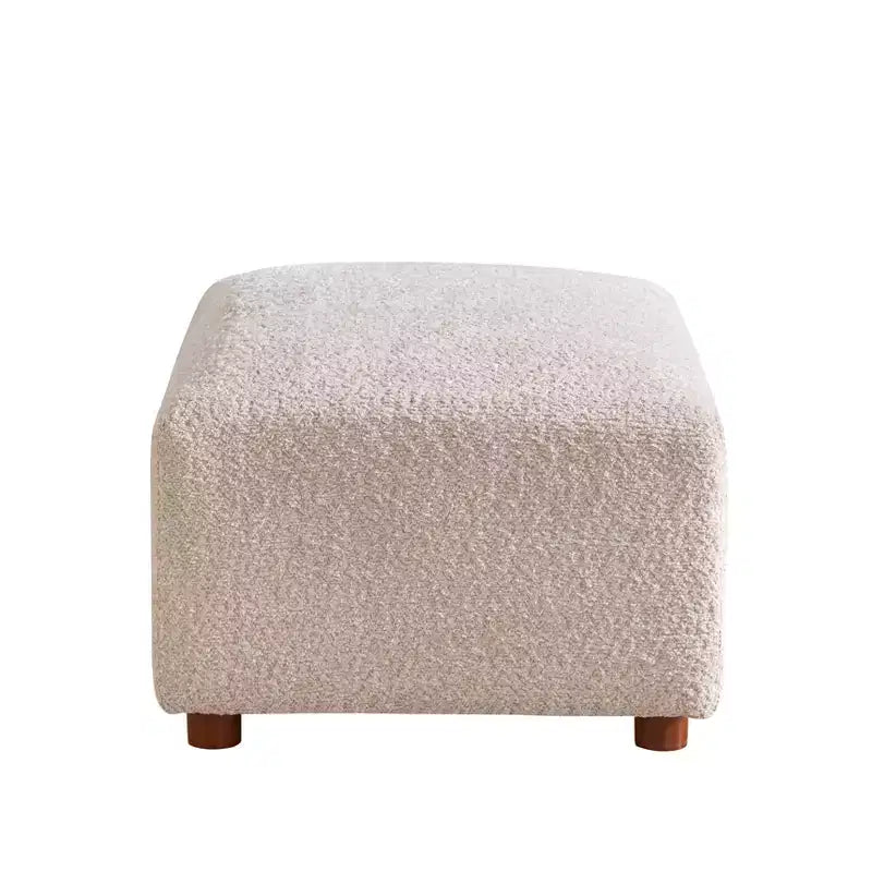 Canapé d'angle moderne en bouclette Christopher Knight Home Floria 126 po à 5 places avec pouf