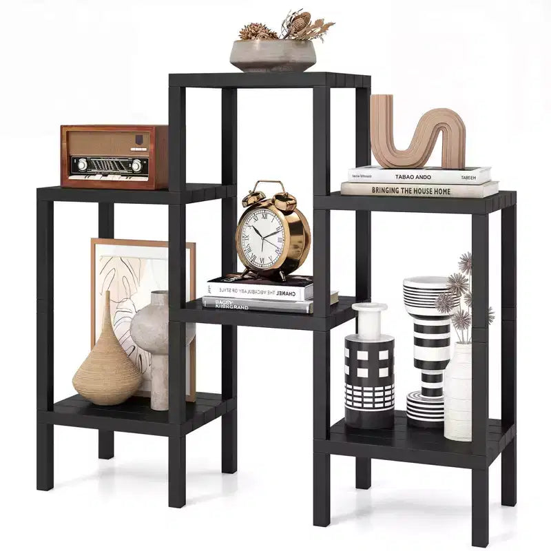 Costway 6-Tier Plastic Modular Storage Shelves Open Display Utility Shelving Unit