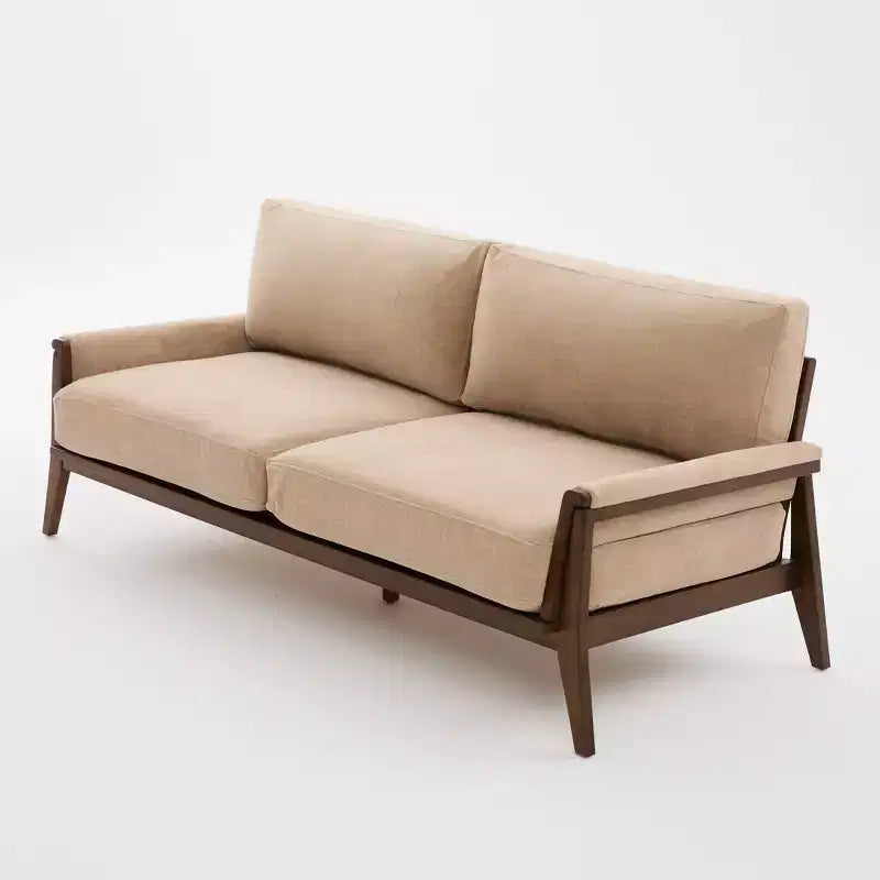Christopher Knight Home Sneha Canapé moderne 3 places en velours et bois de 74 po