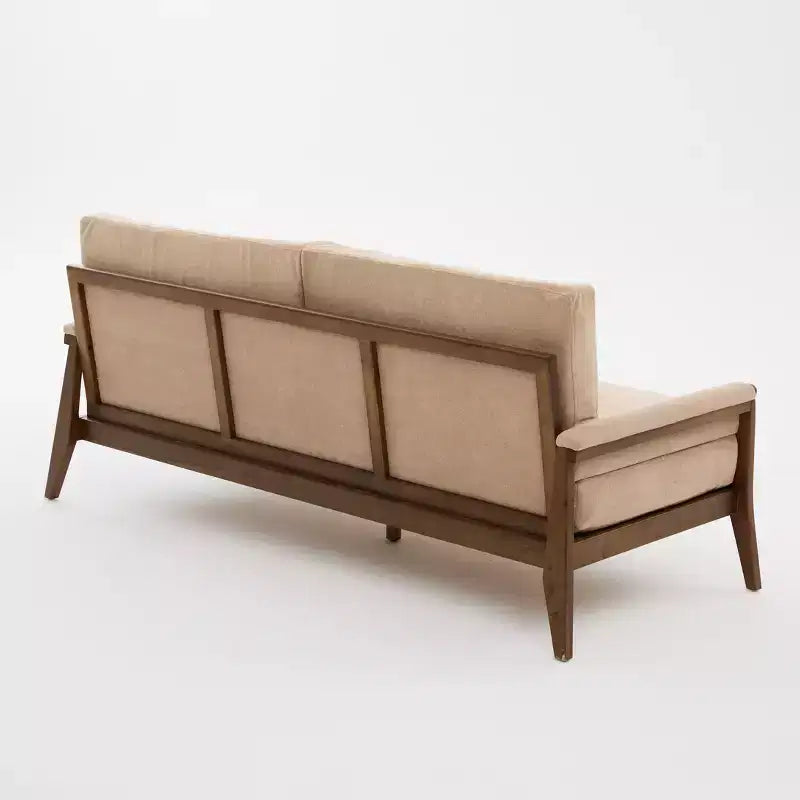 Christopher Knight Home Sneha Canapé moderne 3 places en velours et bois de 74 po
