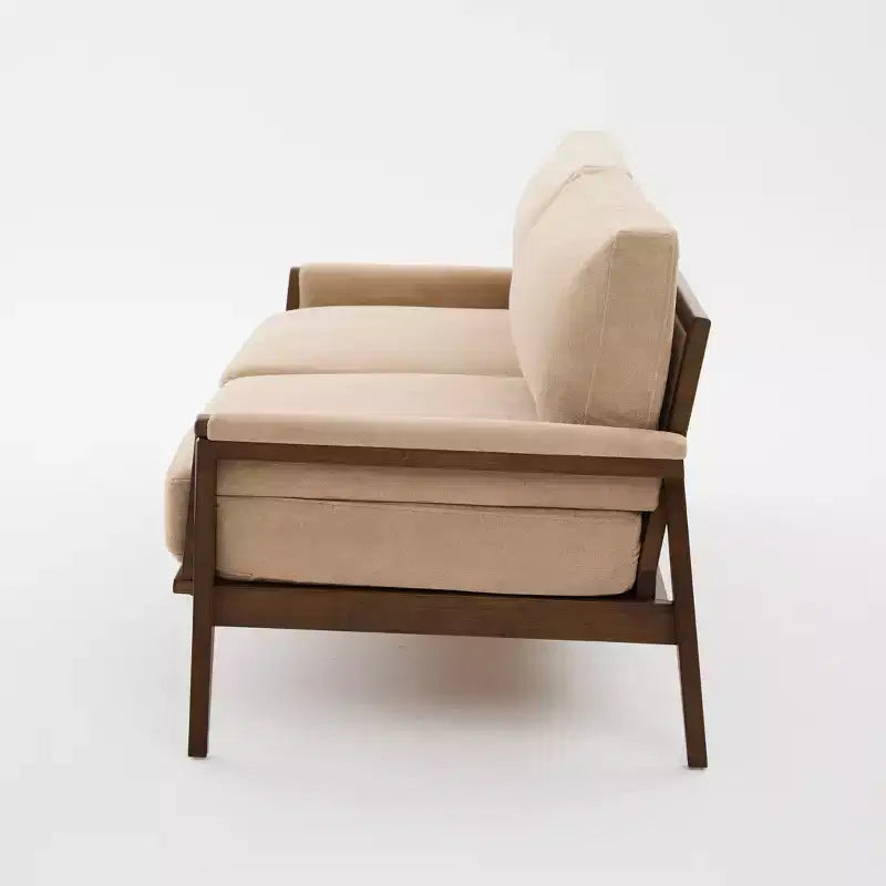 Christopher Knight Home Sneha Canapé moderne 3 places en velours et bois de 74 po