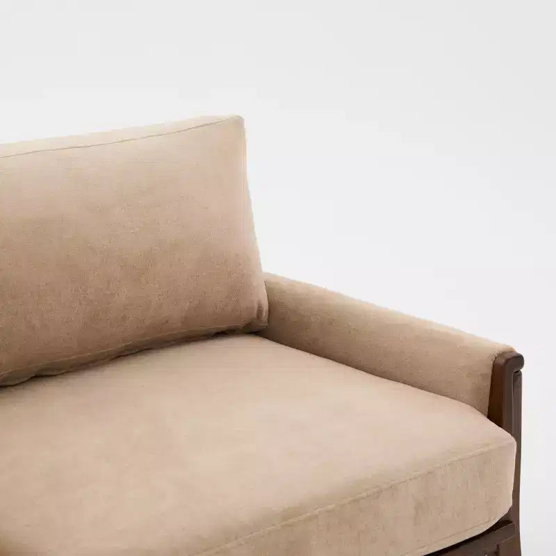 Christopher Knight Home Sneha Canapé moderne 3 places en velours et bois de 74 po