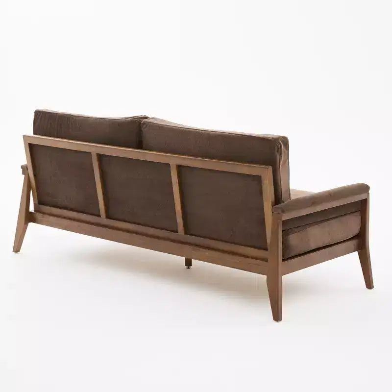 Christopher Knight Home Sneha Canapé moderne 3 places en velours et bois de 74 po