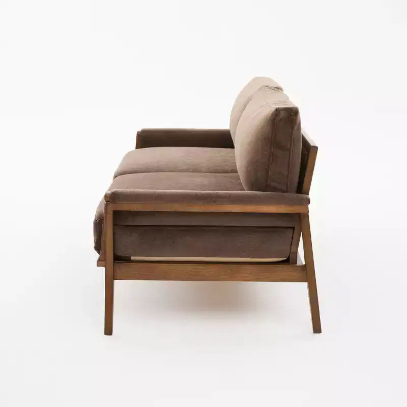 Christopher Knight Home Sneha Canapé moderne 3 places en velours et bois de 74 po