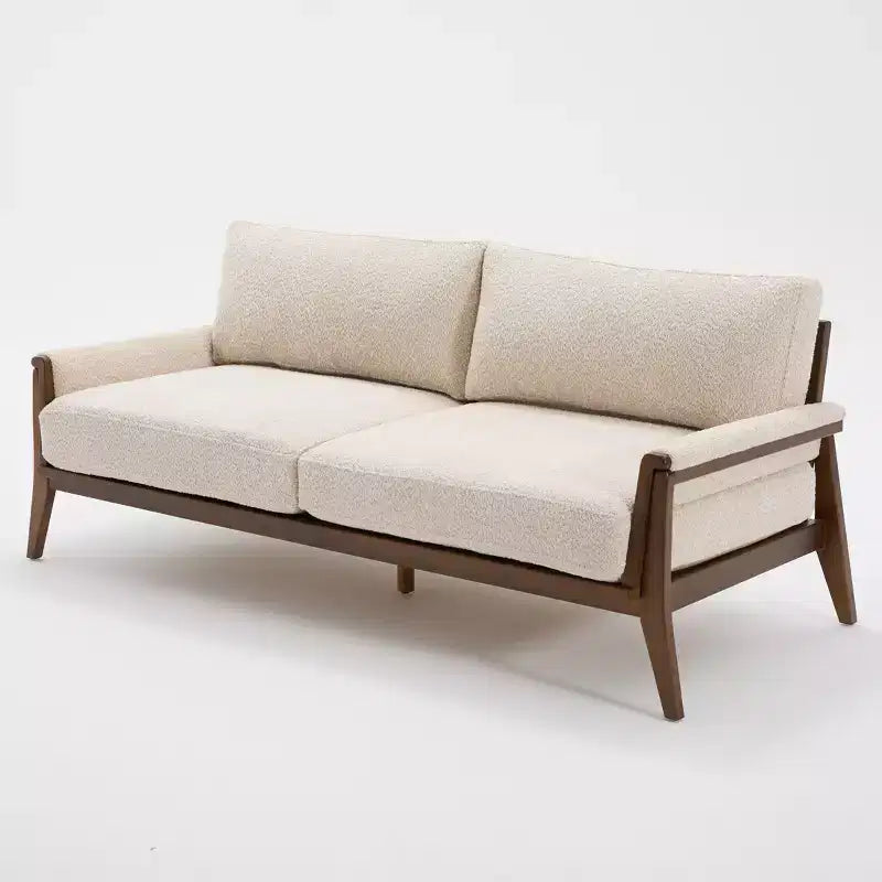 Christopher Knight Home Sneha Canapé moderne 3 places en velours et bois de 74 po