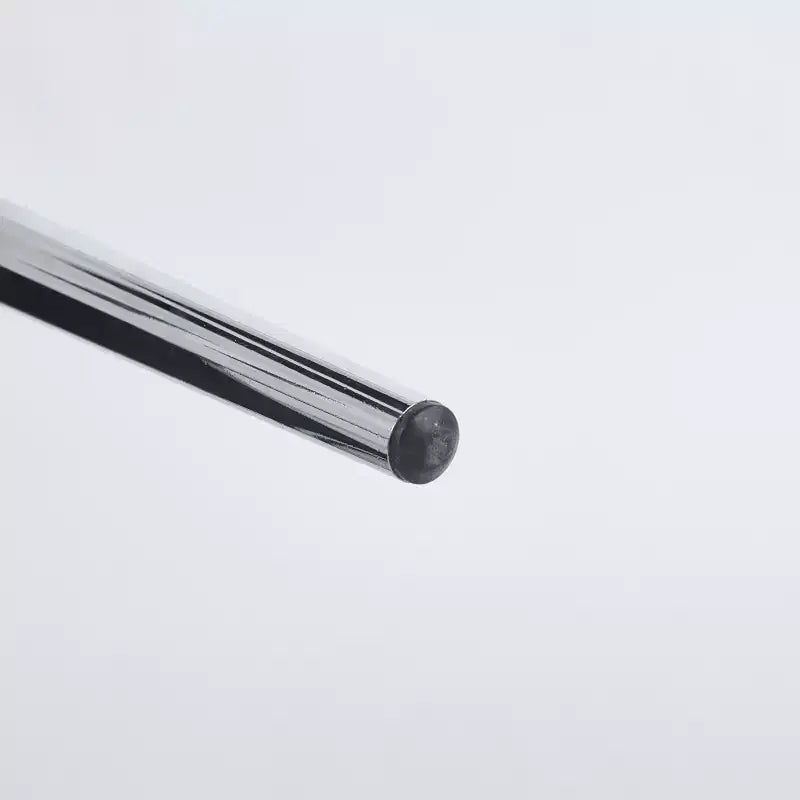 Lot de 4 chaises de salle à manger avec pieds chromés et sièges noirs, confortables et durables