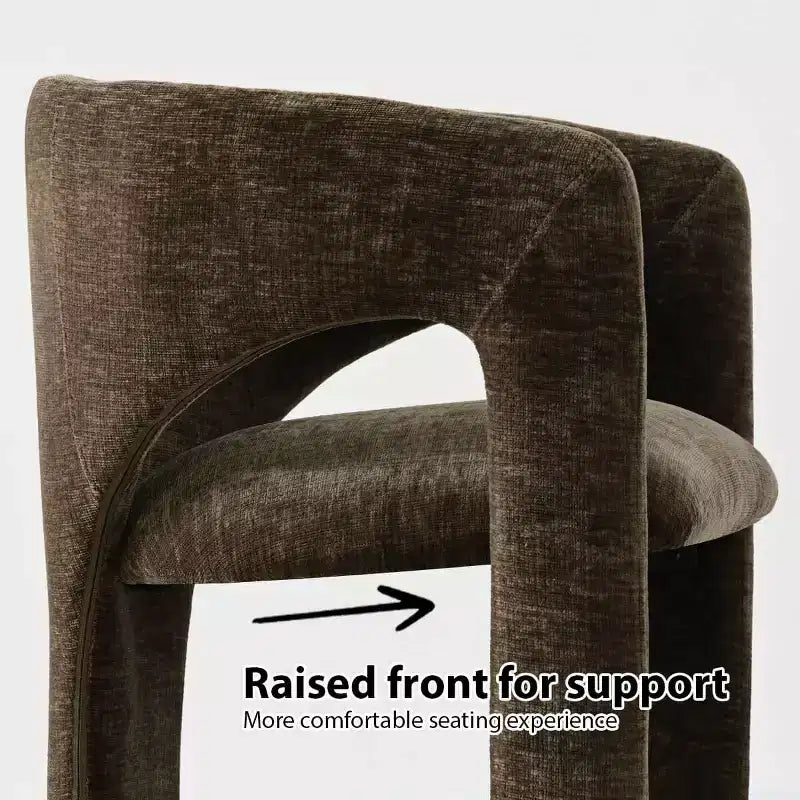 Ensemble table à manger ronde avec 2 fauteuils en chenille, table piédestal moderne et chaises rembourrées avec dossier et accoudoirs complets - Panipeachy