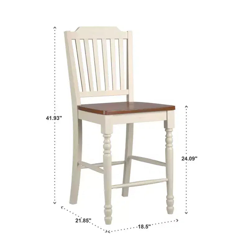 Tabourets de comptoir bicolores Countryside - Lot de 2 - iNSPIRE Q