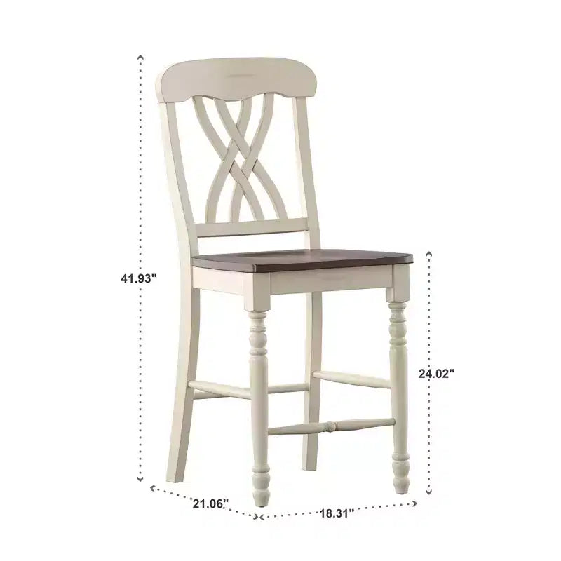 Tabourets de comptoir bicolores Countryside - Lot de 2 - iNSPIRE Q