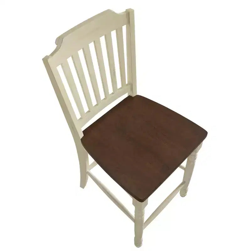 Tabourets de comptoir bicolores Countryside - Lot de 2 - iNSPIRE Q