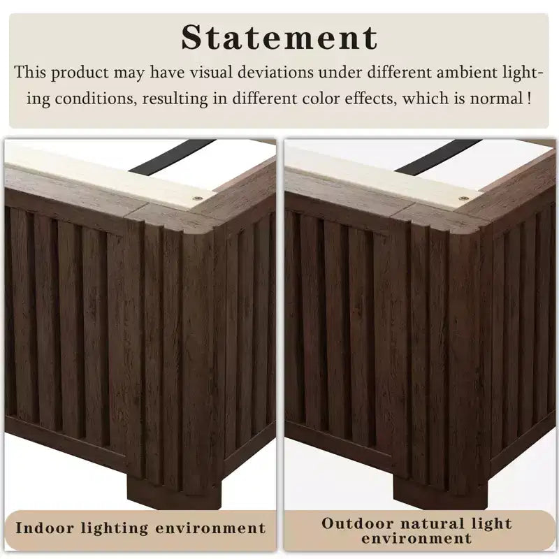 Lit moderne en bois massif avec tête de lit Alderwyn GDFStudio