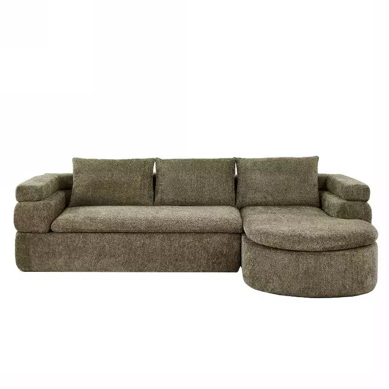 Christopher Knight Home Evelyne Canapé d'angle moderne 4 places avec 3 coussins