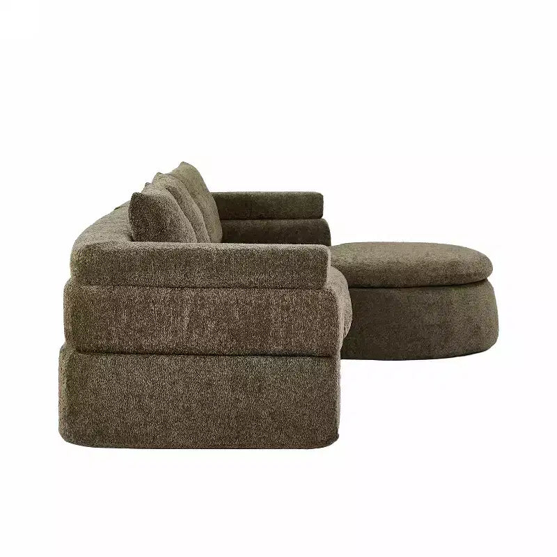 Christopher Knight Home Evelyne Canapé d'angle moderne 4 places avec 3 coussins