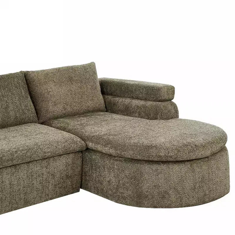 Christopher Knight Home Evelyne Canapé d'angle moderne 4 places avec 3 coussins