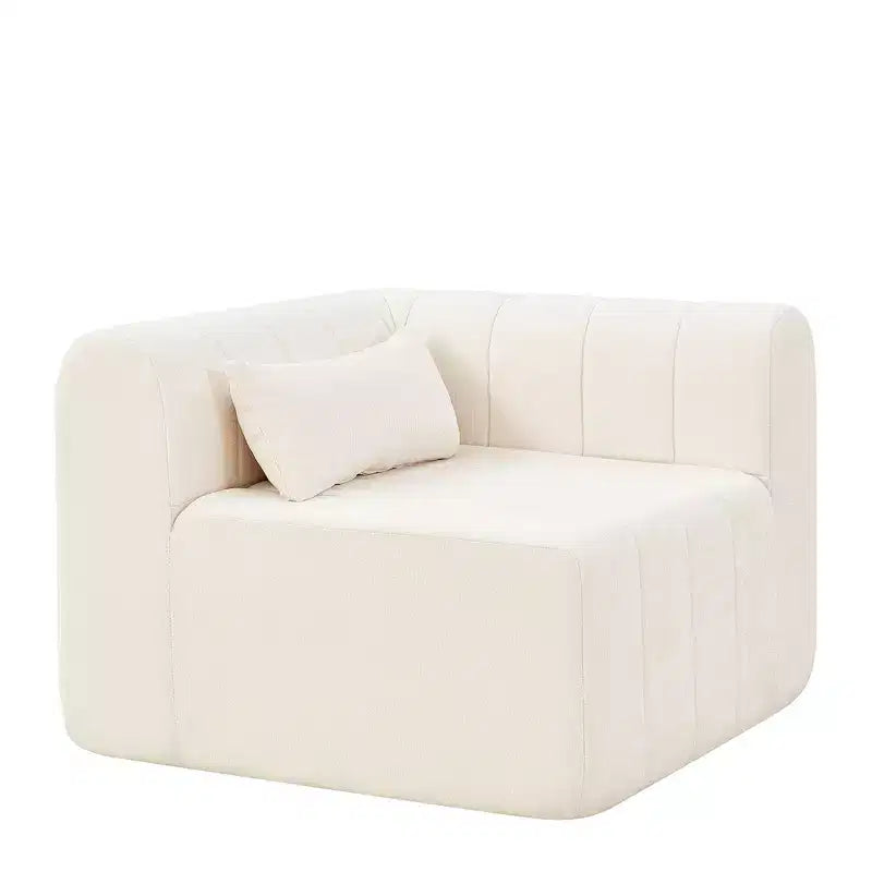 Canapé sectionnel modulaire de 145,5 pouces avec revêtement en polyester beige, 4 pièces, pour salon