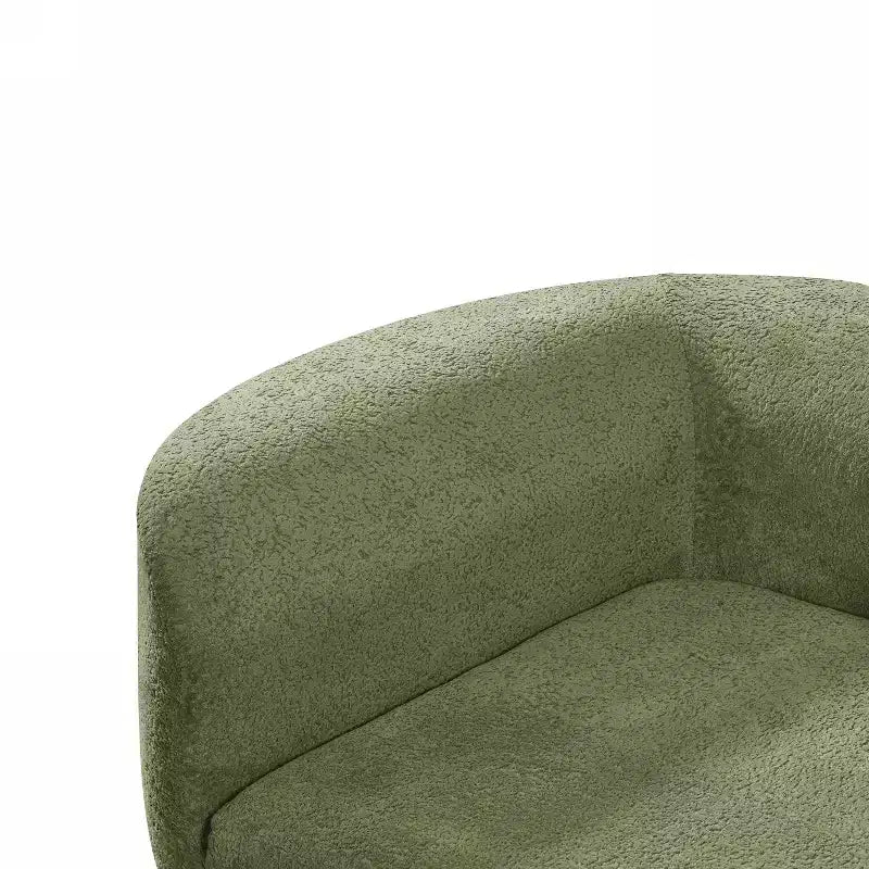Canapé d'angle moderne incurvé de 295 cm avec méridienne, revêtement en velours nacré, pour salon