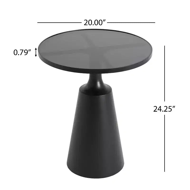 Christopher Knight Home Viviana Table d'appoint ronde moderne en fer