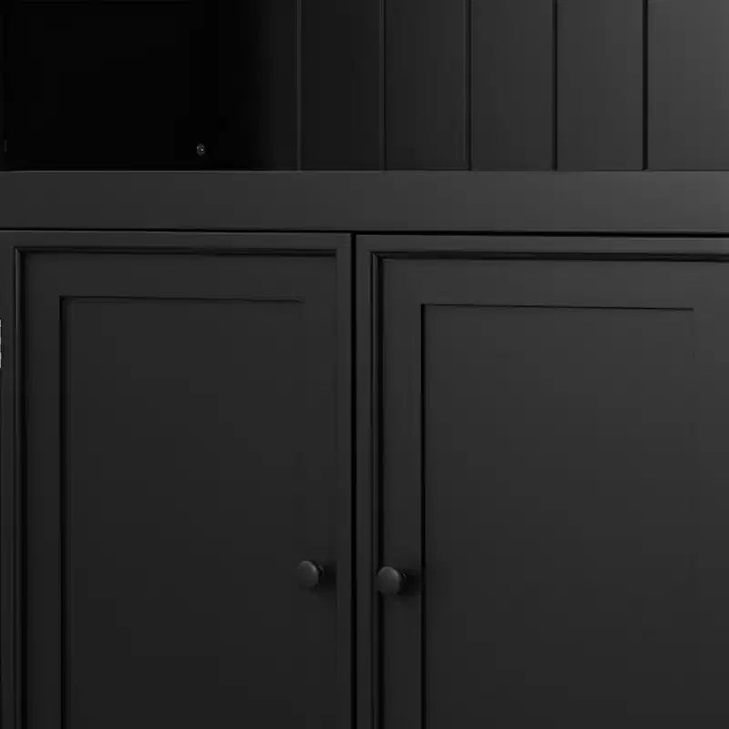 Bibliothèque de 200 cm de haut, Vitrine avec plafonnier LED réglable 5 couleurs et étagères en verre trempé, Style rétro - ModernLuxe