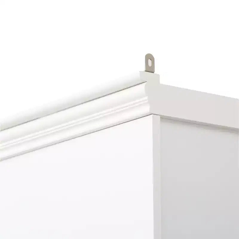 Bibliothèque de 200 cm de haut, Vitrine avec plafonnier LED réglable 5 couleurs et étagères en verre trempé, Style rétro - ModernLuxe