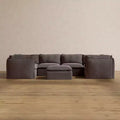 Anabei Modular Washable 6-Seater U-Sectional Sofa + Ottoman | Deluxe+ Seat & Cloud Pillow