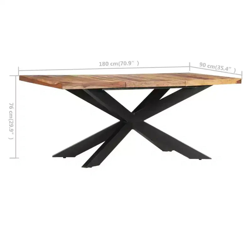 vidaXL Table de salle à manger - Bois de récupération massif