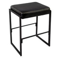 Counter Height Bar Stools, Metal Frame Makeup Stool, Thick Cushion, for Living Room, Dining