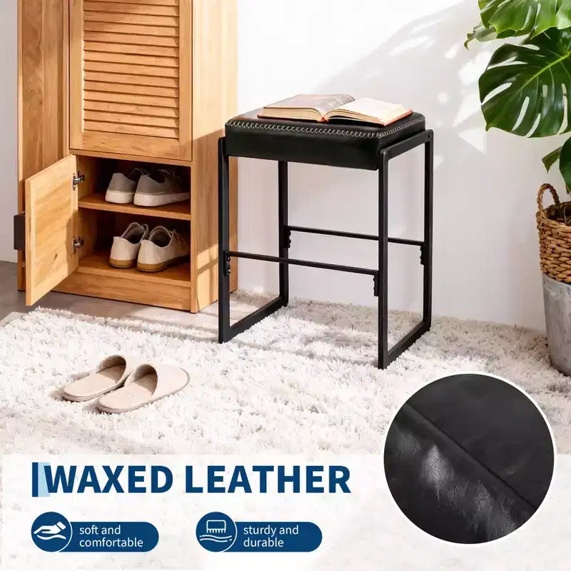 Tabourets de bar hauteur comptoir, Tabouret de maquillage à cadre métallique, Coussin épais, pour Salon, Salle à manger