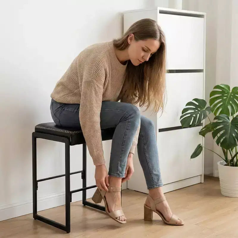 Tabourets de bar hauteur comptoir, Tabouret de maquillage à cadre métallique, Coussin épais, pour Salon, Salle à manger