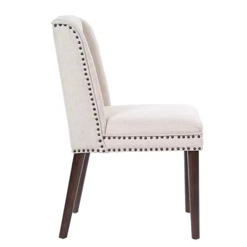 Christopher Knight Home Delph Chaises de salle à manger modernes rembourrées avec pieds en bois d'hévéa (lot de 2)