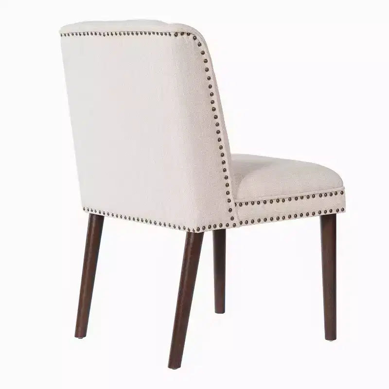 Christopher Knight Home Delph Chaises de salle à manger modernes rembourrées avec pieds en bois d'hévéa (lot de 2)