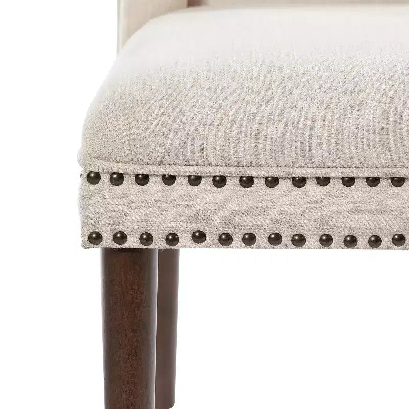 Christopher Knight Home Delph Chaises de salle à manger modernes rembourrées avec pieds en bois d'hévéa (lot de 2)