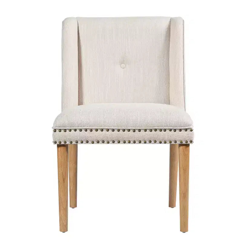 Christopher Knight Home Delph Chaises de salle à manger modernes rembourrées avec pieds en bois d'hévéa (lot de 2)