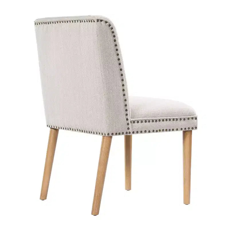 Christopher Knight Home Delph Chaises de salle à manger modernes rembourrées avec pieds en bois d'hévéa (lot de 2)