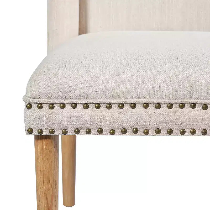 Christopher Knight Home Delph Chaises de salle à manger modernes rembourrées avec pieds en bois d'hévéa (lot de 2)