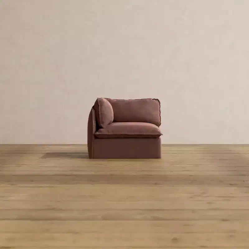 Chaise de bout modulaire lavable Anabei – Gauche | Assise Deluxe+ et coussin Cloud