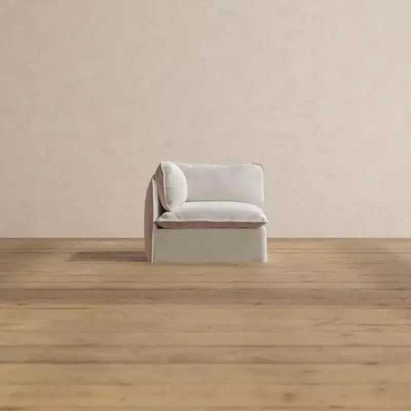 Chaise de bout modulaire lavable Anabei – Gauche | Assise Deluxe+ et coussin Cloud