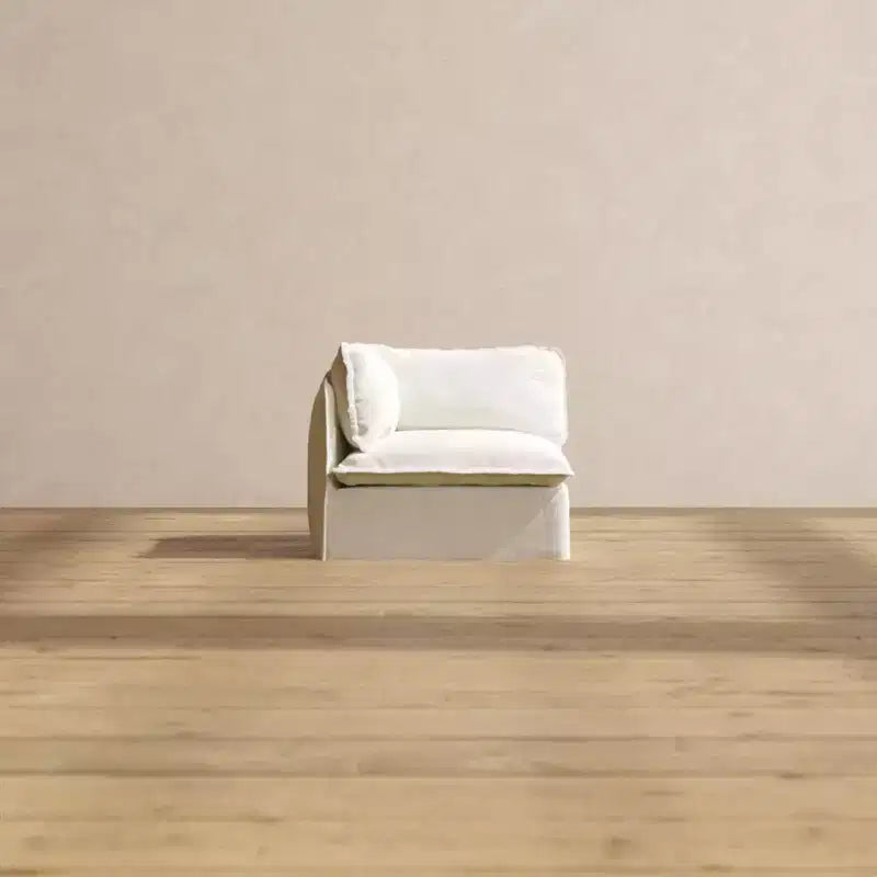 Chaise de bout modulaire lavable Anabei – Gauche | Assise Deluxe+ et coussin Cloud