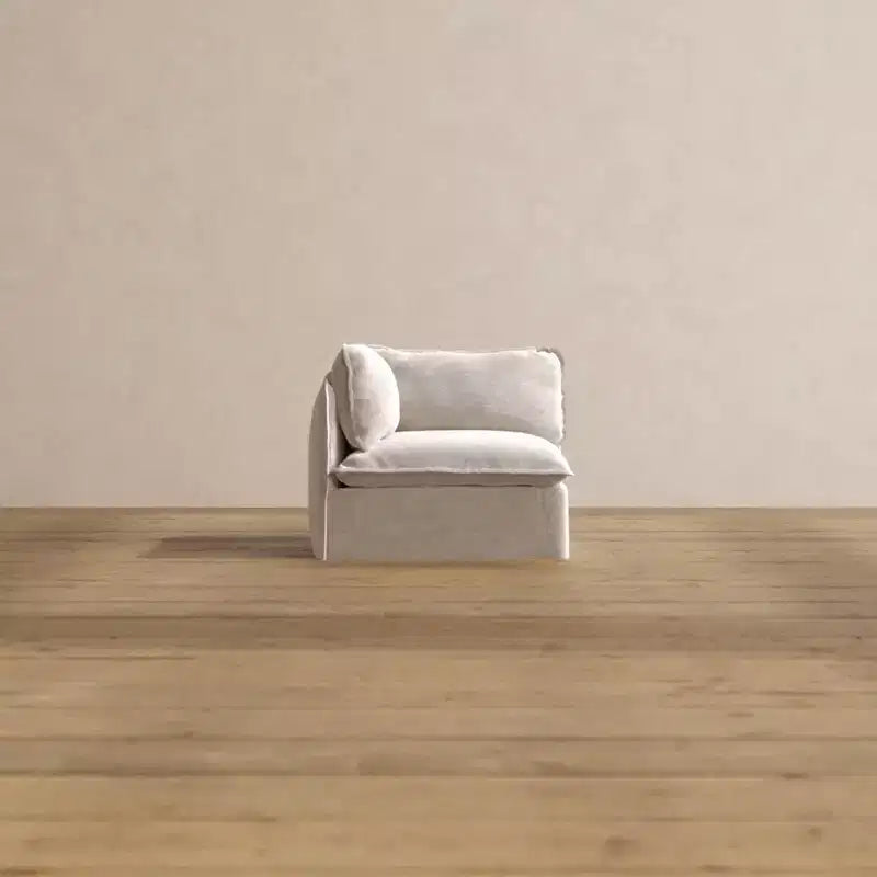 Chaise de bout modulaire lavable Anabei – Gauche | Assise Deluxe+ et coussin Cloud