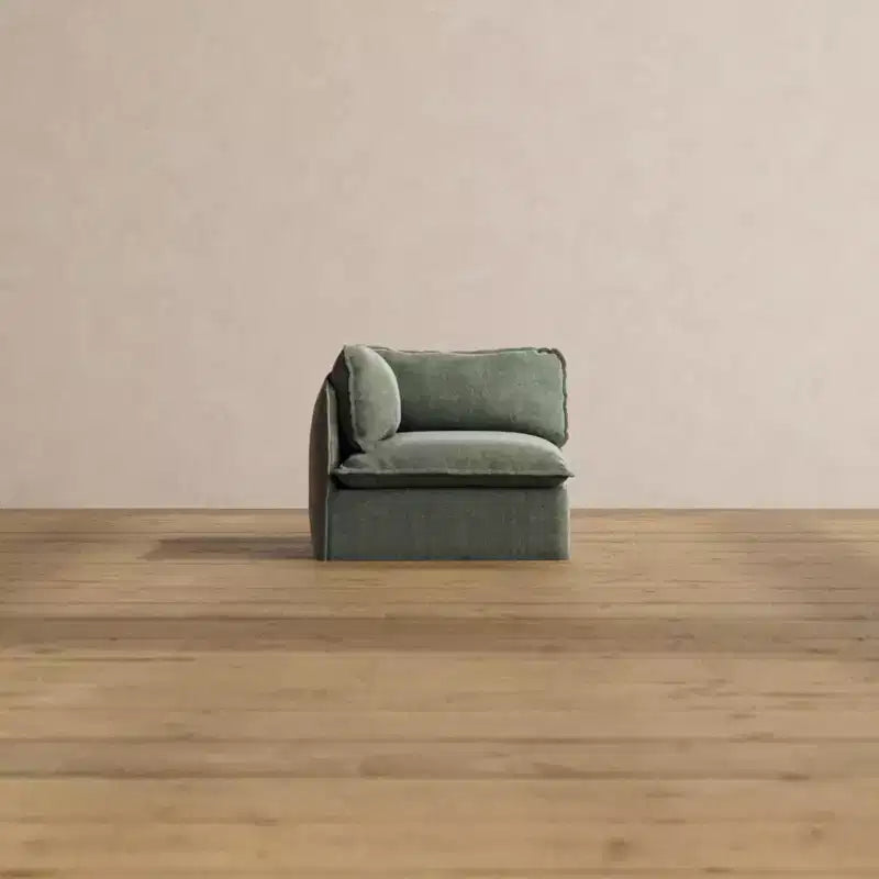 Chaise de bout modulaire lavable Anabei – Gauche | Assise Deluxe+ et coussin Cloud
