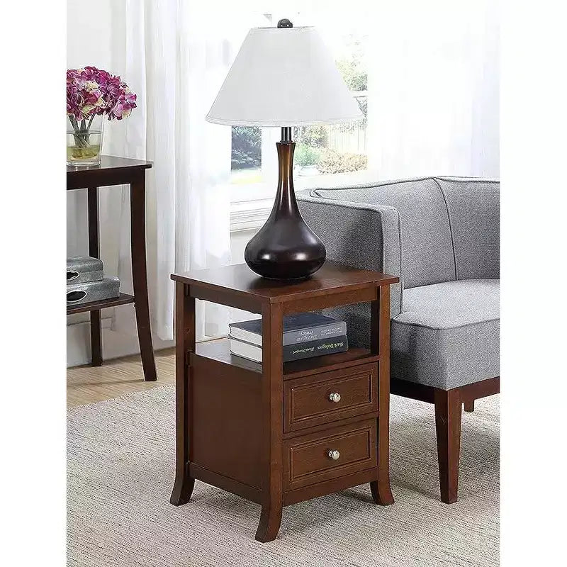 HomeStock Table d'appoint rectangulaire en bois 1 pièce