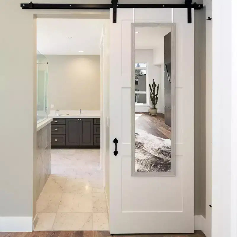 Americanflat 15x51 Miroir sur porte - Miroirs longs à suspendre en bois composite - Miroir moderne pour chambre - Miroirs à suspendre au mur