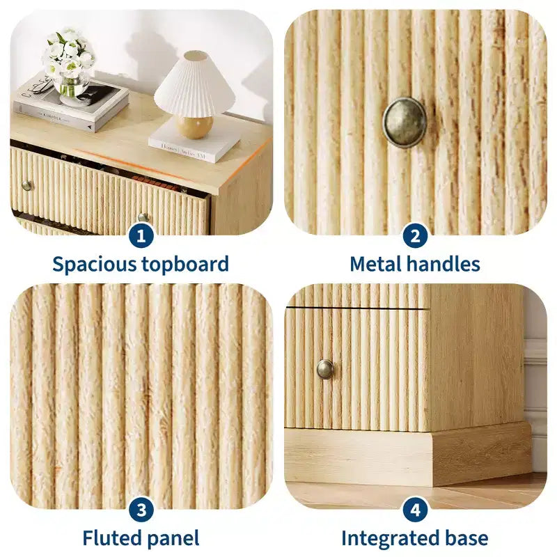 Commode de chambre à 5 tiroirs, armoire verticale en bois, avec poignées en métal, adaptée aux appartements, chambres à coucher, salons et salles à manger.