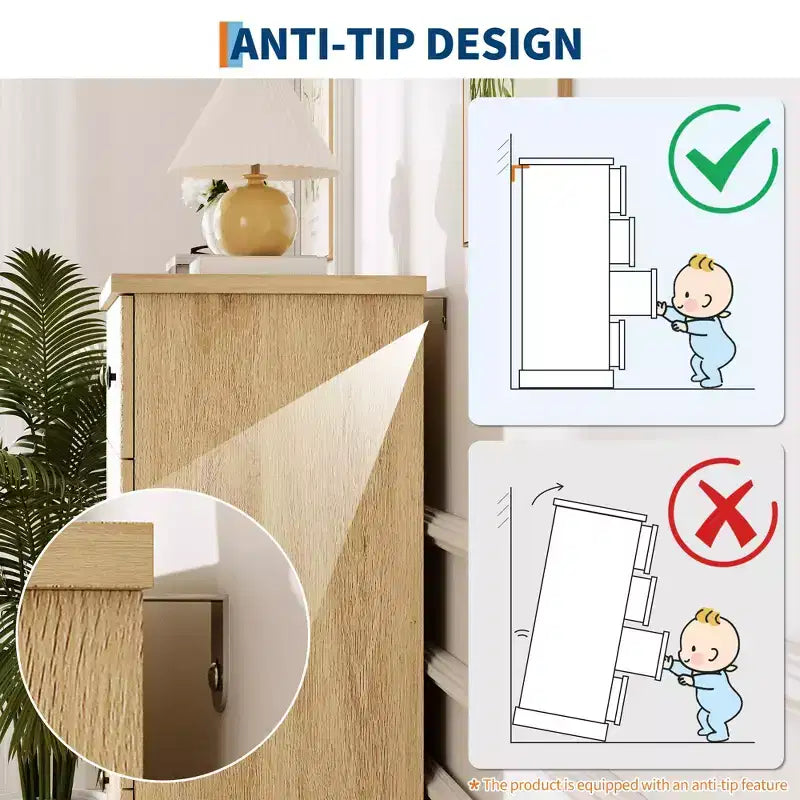 Commode de chambre à 5 tiroirs, armoire verticale en bois, avec poignées en métal, adaptée aux appartements, chambres à coucher, salons et salles à manger.