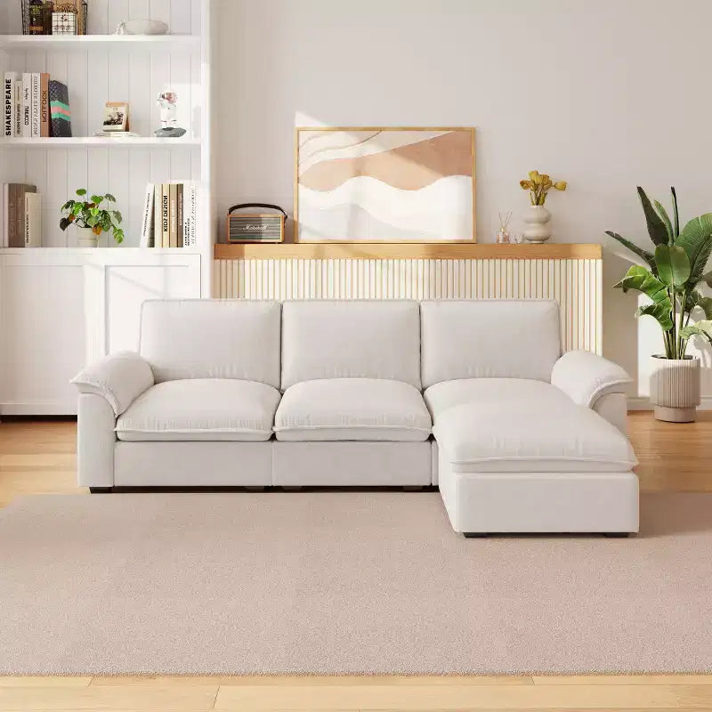 GDFStudio Havenridge Memory Foam Upholstered L-Sectional Sofa